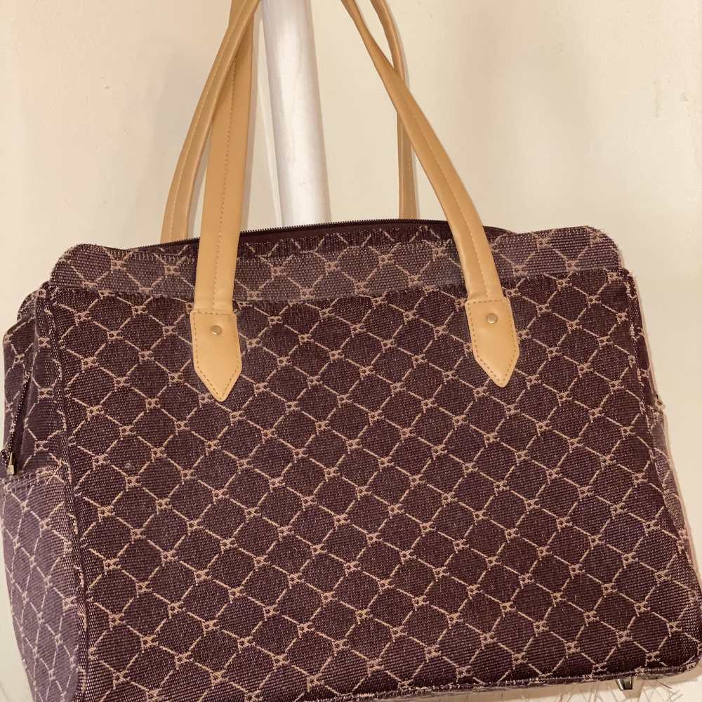 Pierre Cardin Brown and Tan Tote Bag